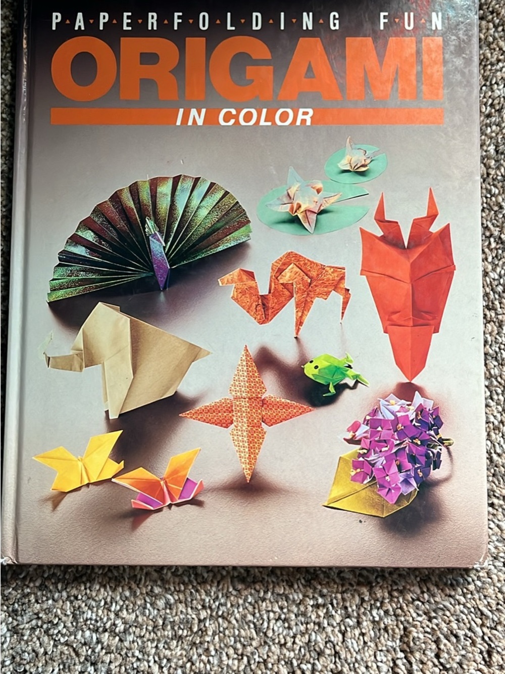 Origami craft paper folding  Book - Orange, Blue, Yellow, Pink, Green, Tan